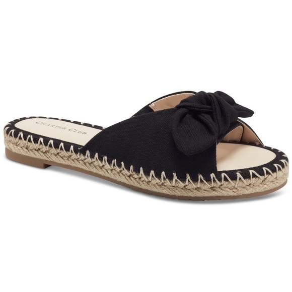 Charter Club Shoes - Women’s Shoes| Slides| Knot espadrille Sandals
